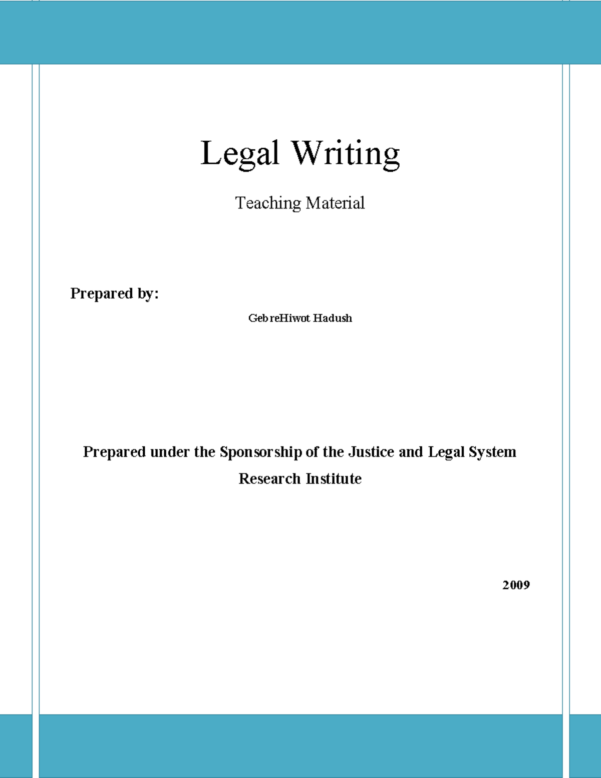 Legal Writing Fundamentals and Techniques (CLS 100) - Studocu