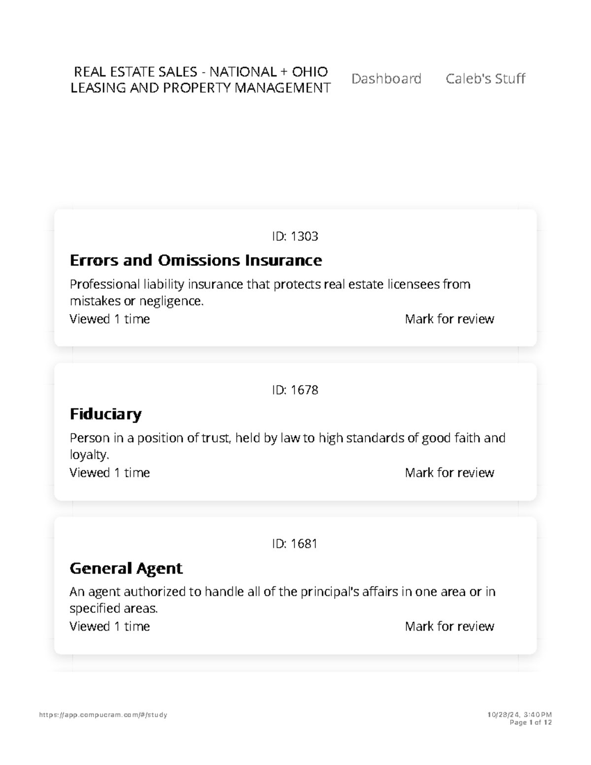 Real Estate Sales & Leasing Concepts Overview (CompuCram) - ID: 1303 ...