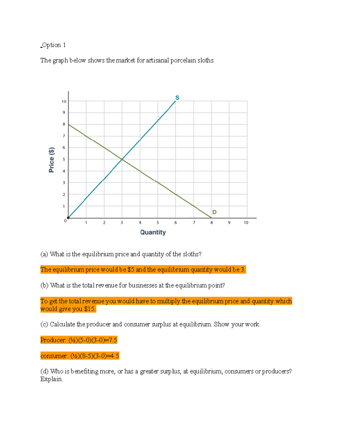 02 06 05 option 1 - ... - .Option 1 The graph below shows the market ...