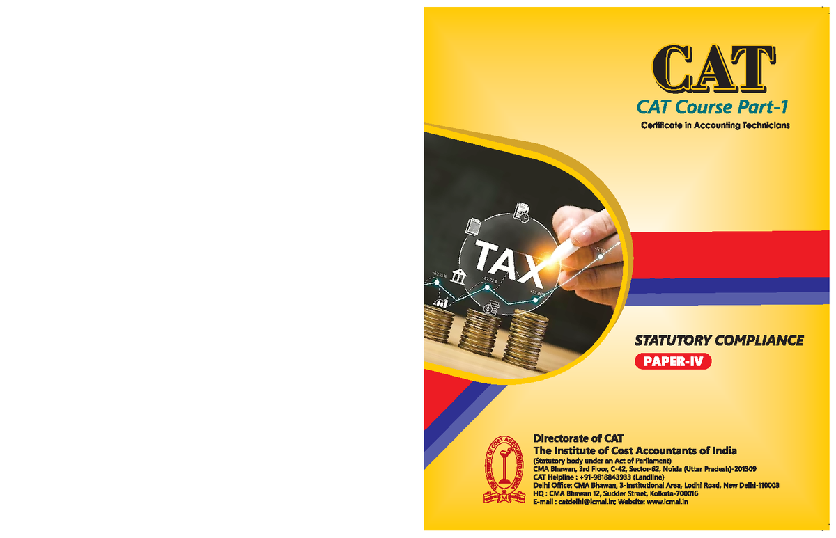 CAT Certificate in Accounting Technicians - Paper IV Study Notes on ...