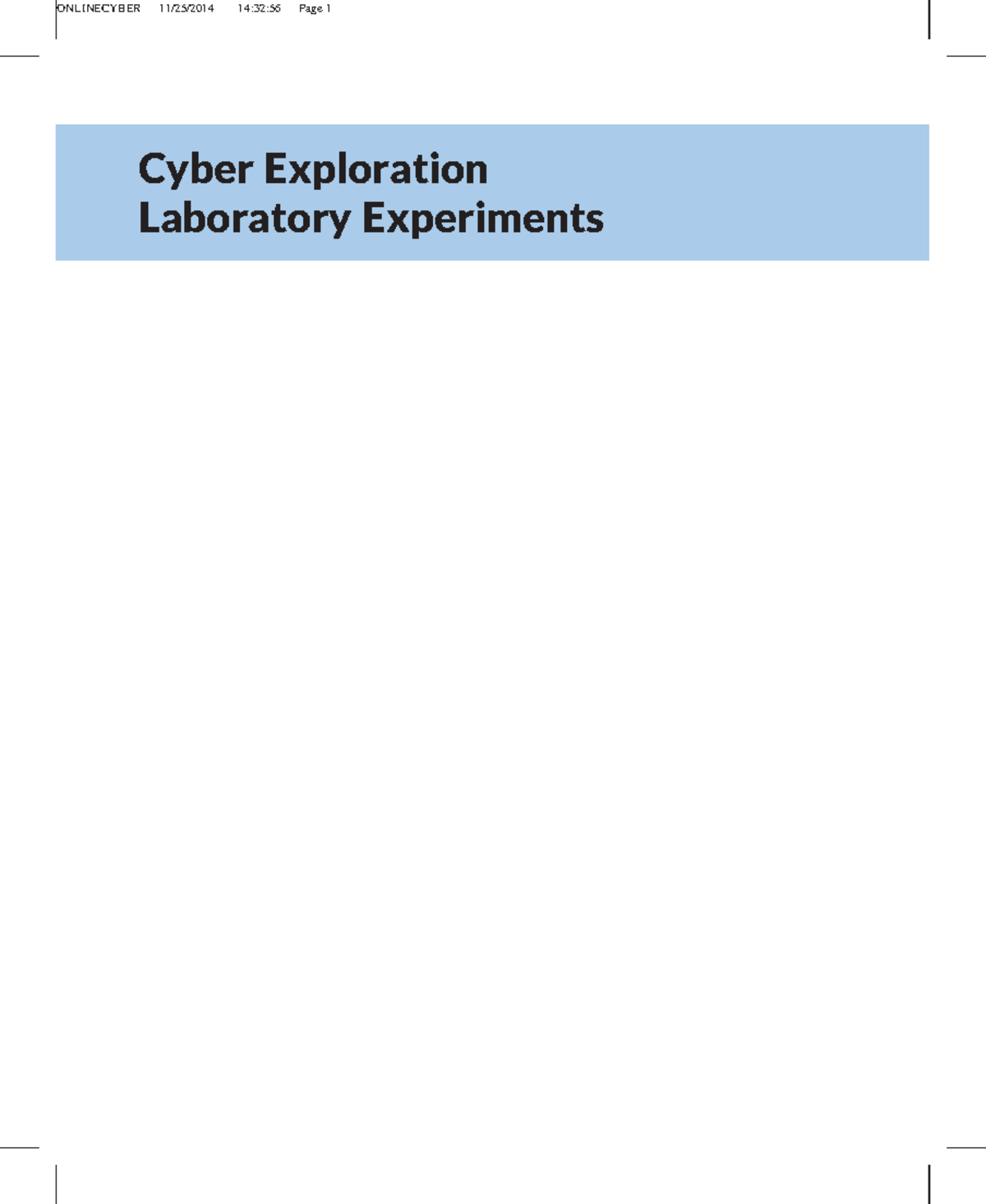 Cyber Exploration Lab Experiments: Understanding Closed-Loop Systems ...