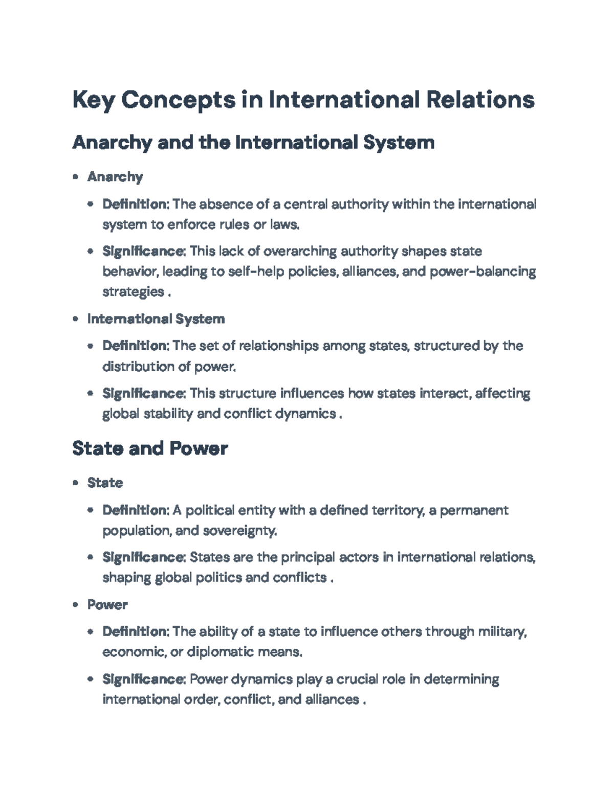 Key Concepts in IR: Overview & Theories for International Relations ...