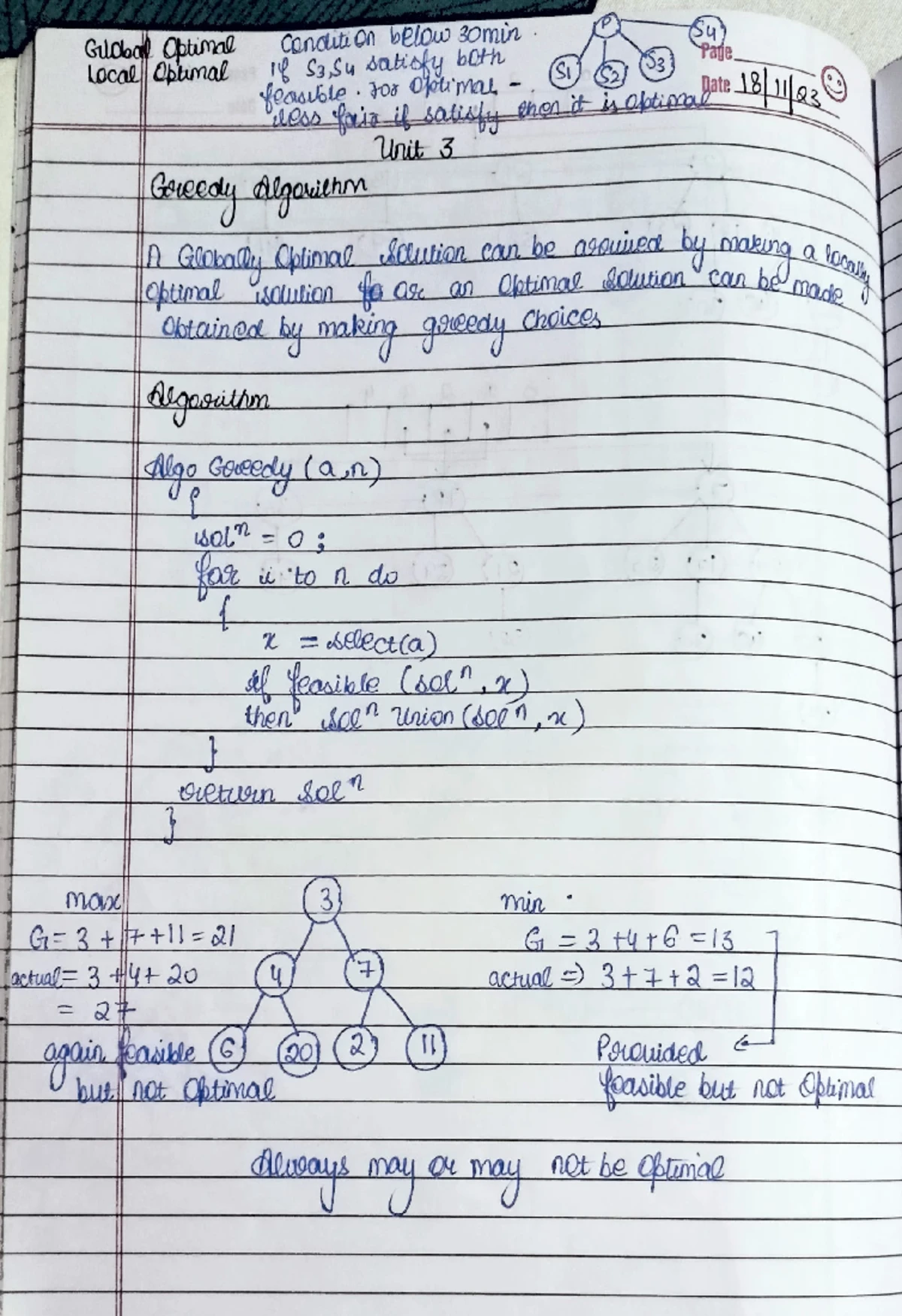 Unit 2 Study Notes for Parul DAA Course - Studocu