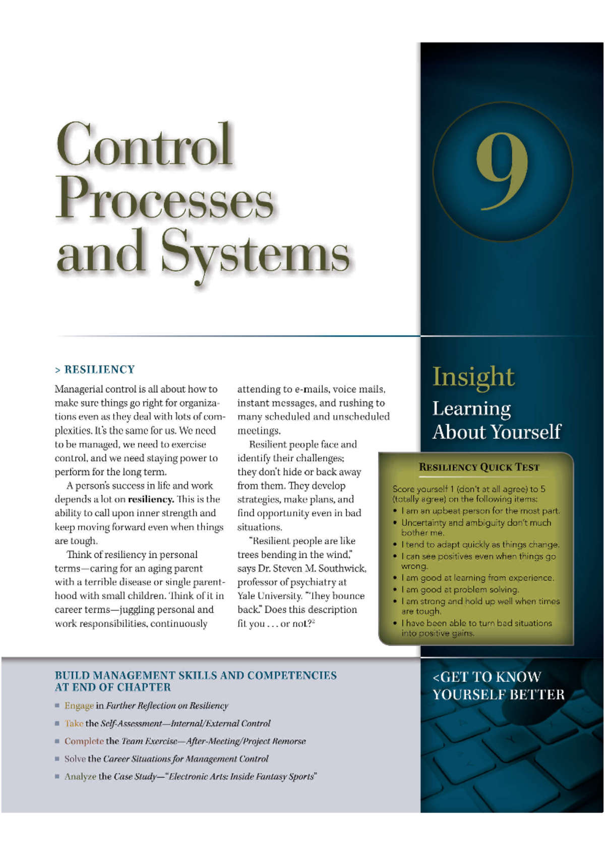 Control Processes and Systems 9: Understanding Managerial Resiliency ...
