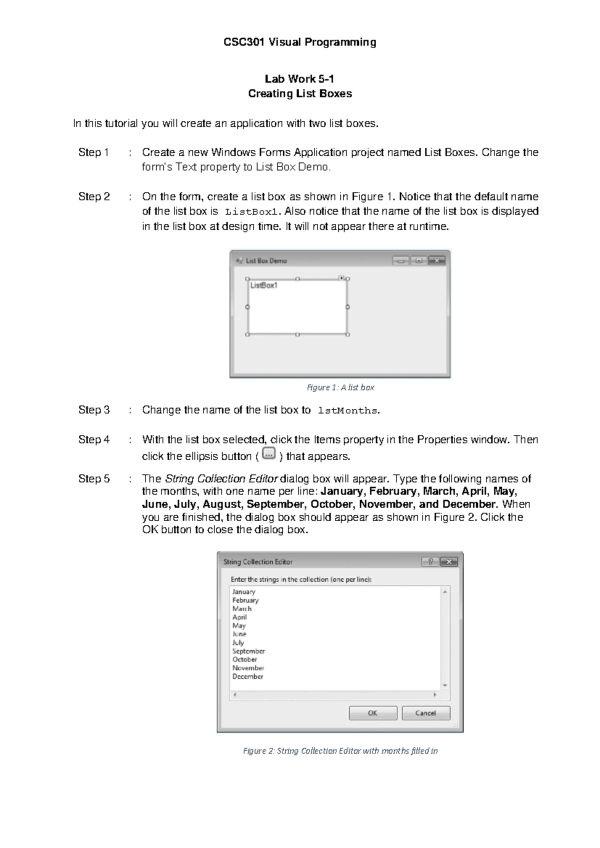 CSC301 Lab Work 4-2: Visual Programming with Sub Procedures - Studocu