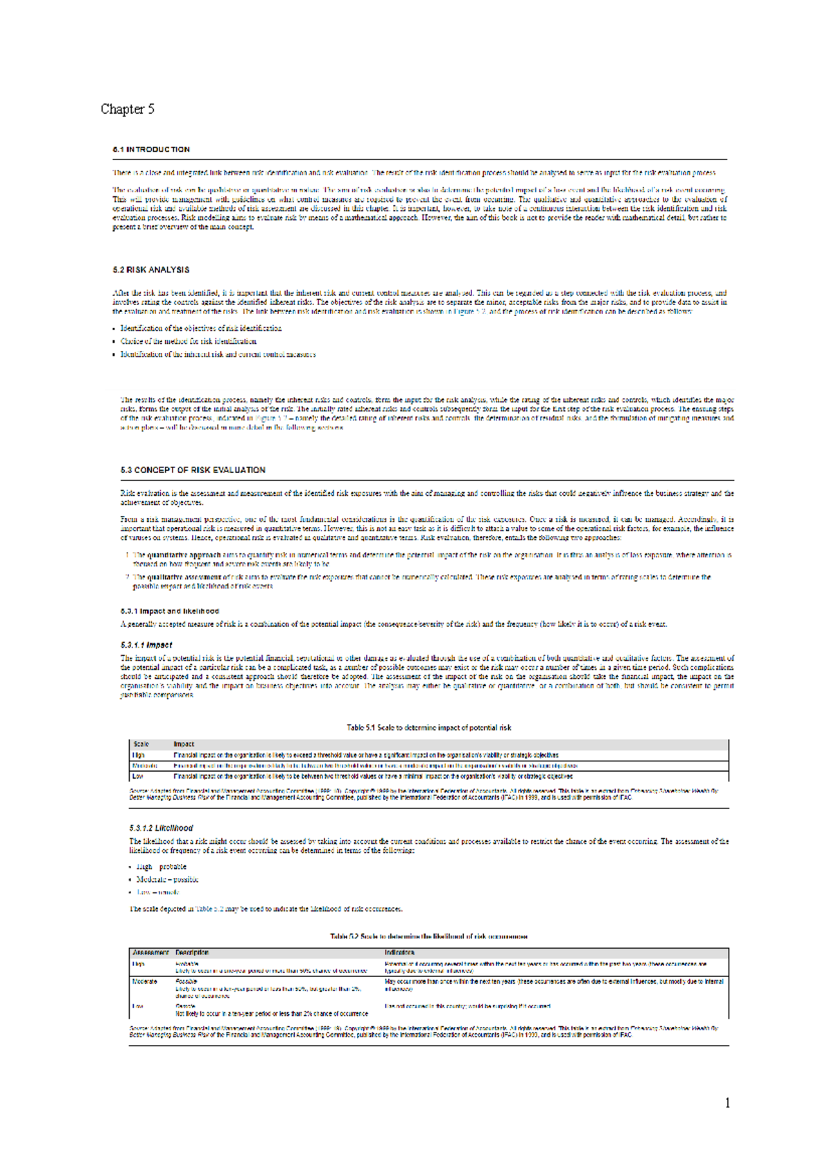 Chapter 5: Overview of Risk Identification and Evaluation Concepts ...