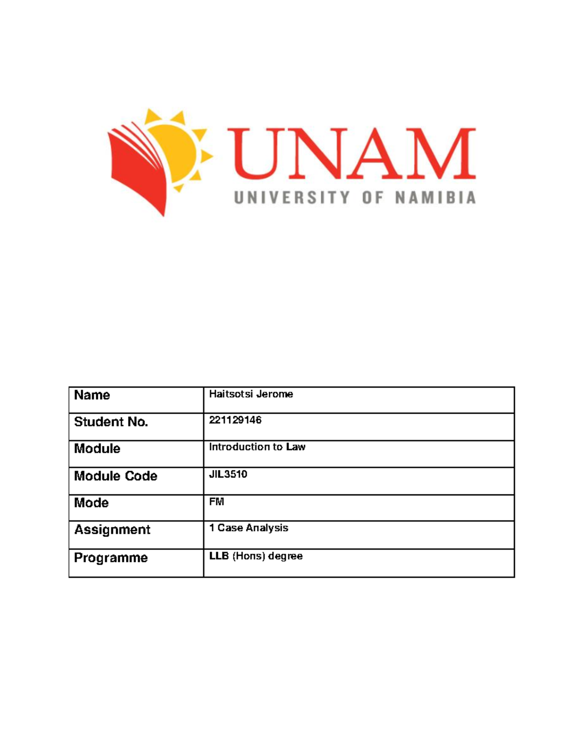 JIL LLB Assignment 1 Case Analysis: Key Legal Issues & Findings - Studocu