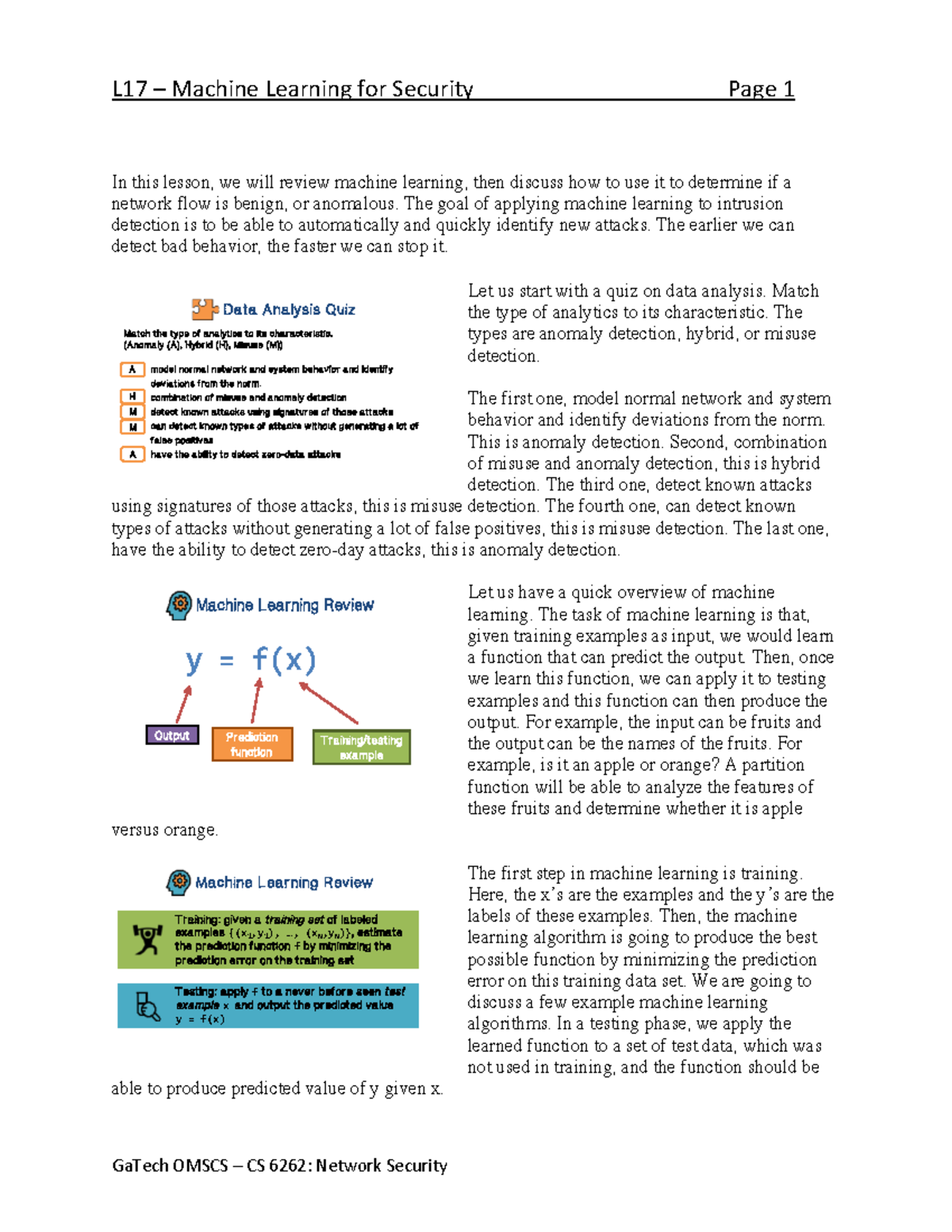 L17 Machine Learning for Security: Anomaly Detection and Classification ...