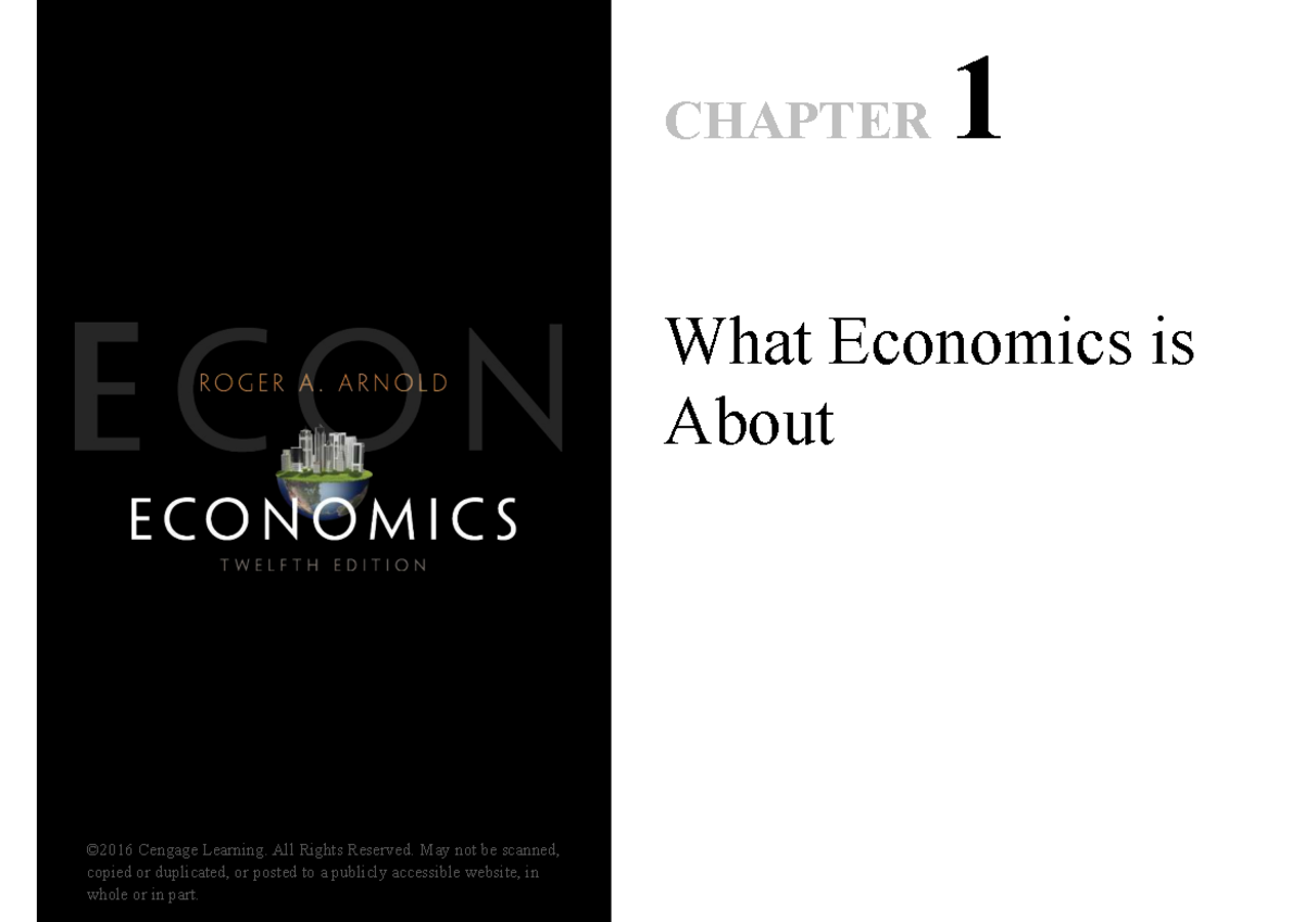 ECON 101: Chapter 1 - Understanding Economics Concepts - Studocu