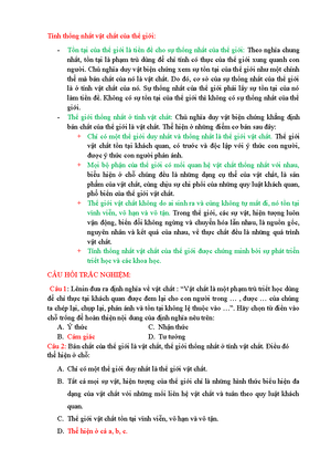 [Solved] Phn tch quan im ca trit hc Mc Lnin v bn cht ca thc Cho vi du ...