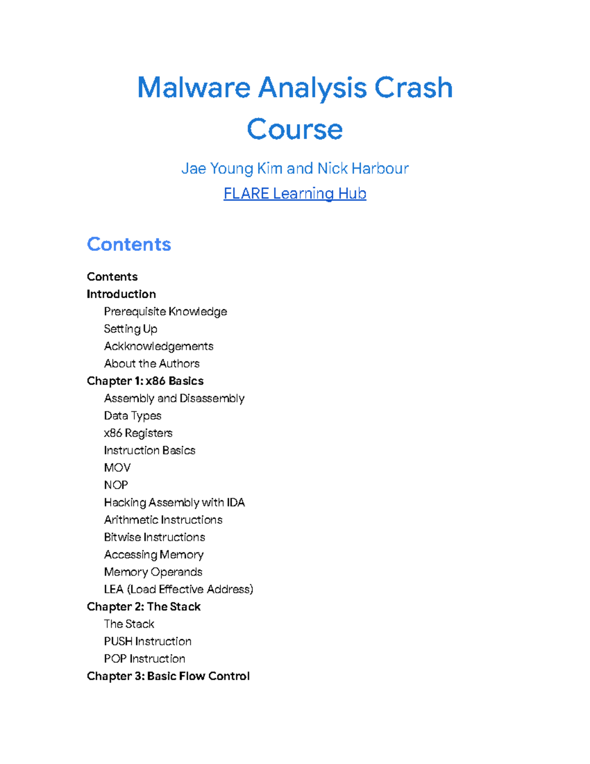 Malware Analysis Crash Course (FLARE) - Assembly & Debugging Techniques ...