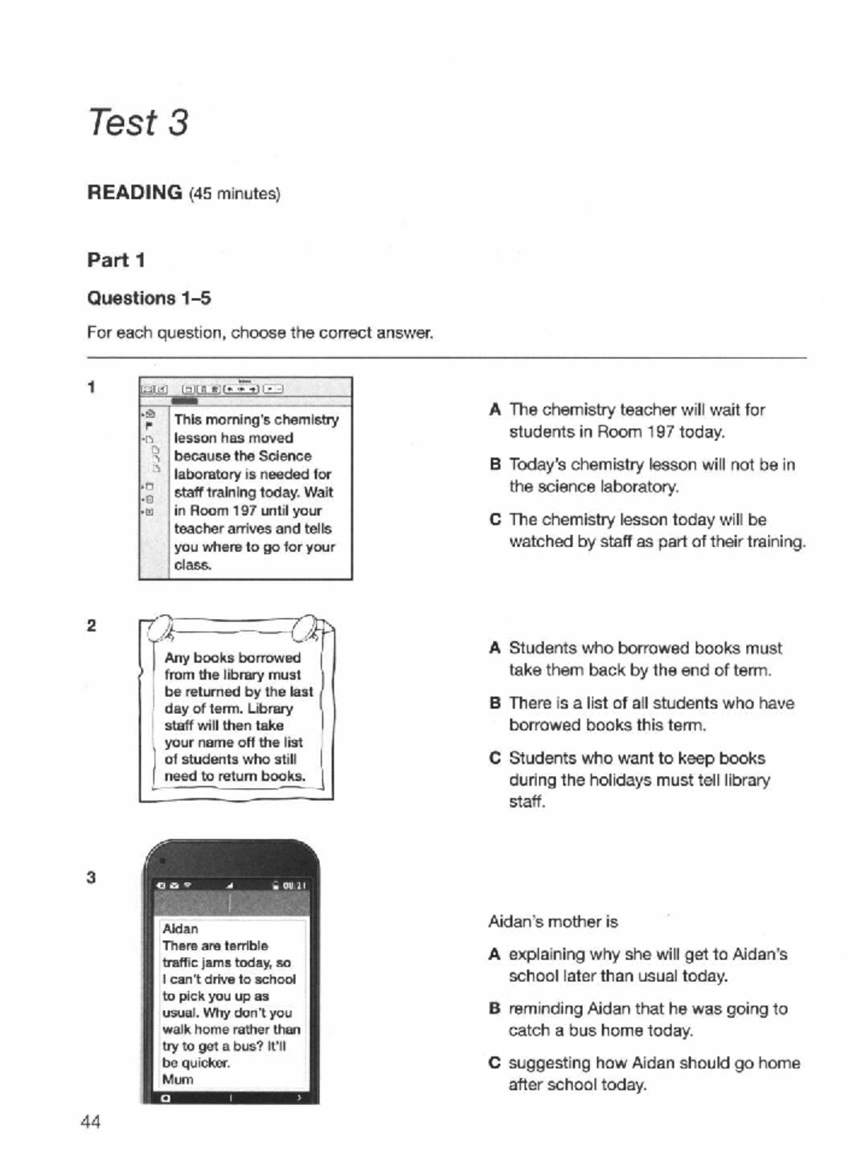 PET0306 Test 3 Reading Practice Questions and Answers - Studocu