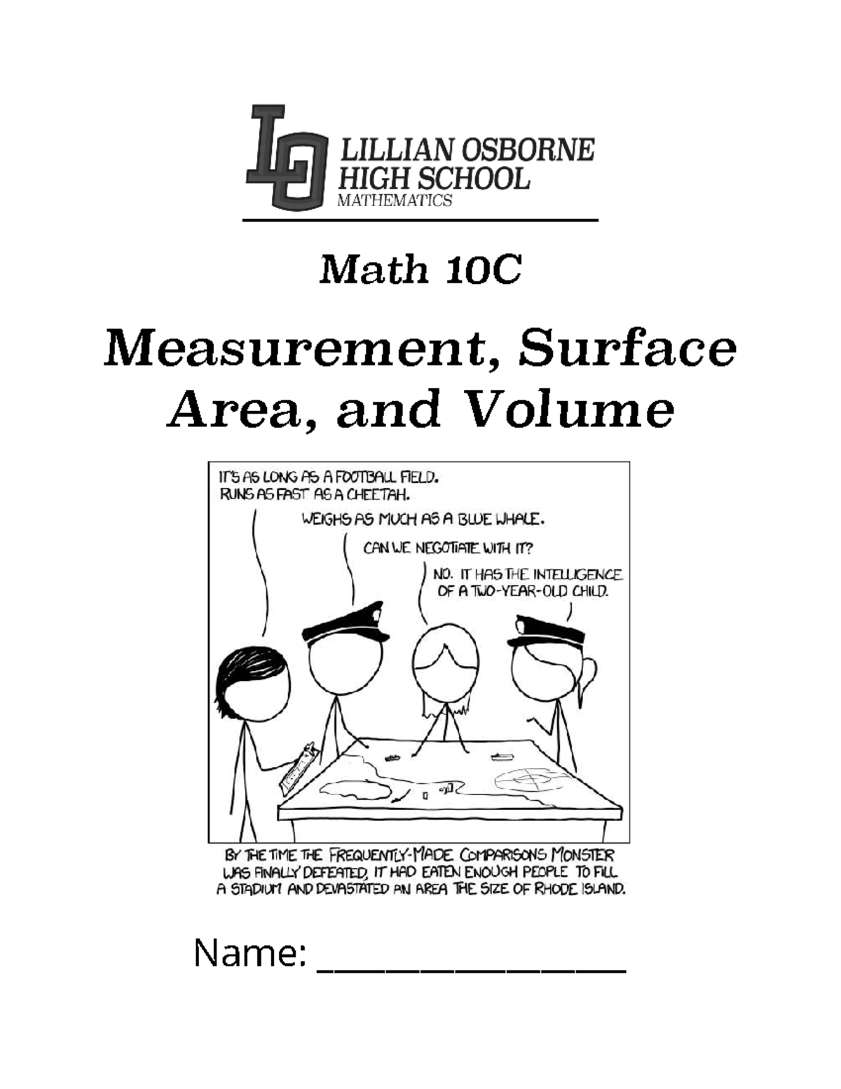 Math 10C Measurement: Surface Area & Volume Study Notes - Studocu