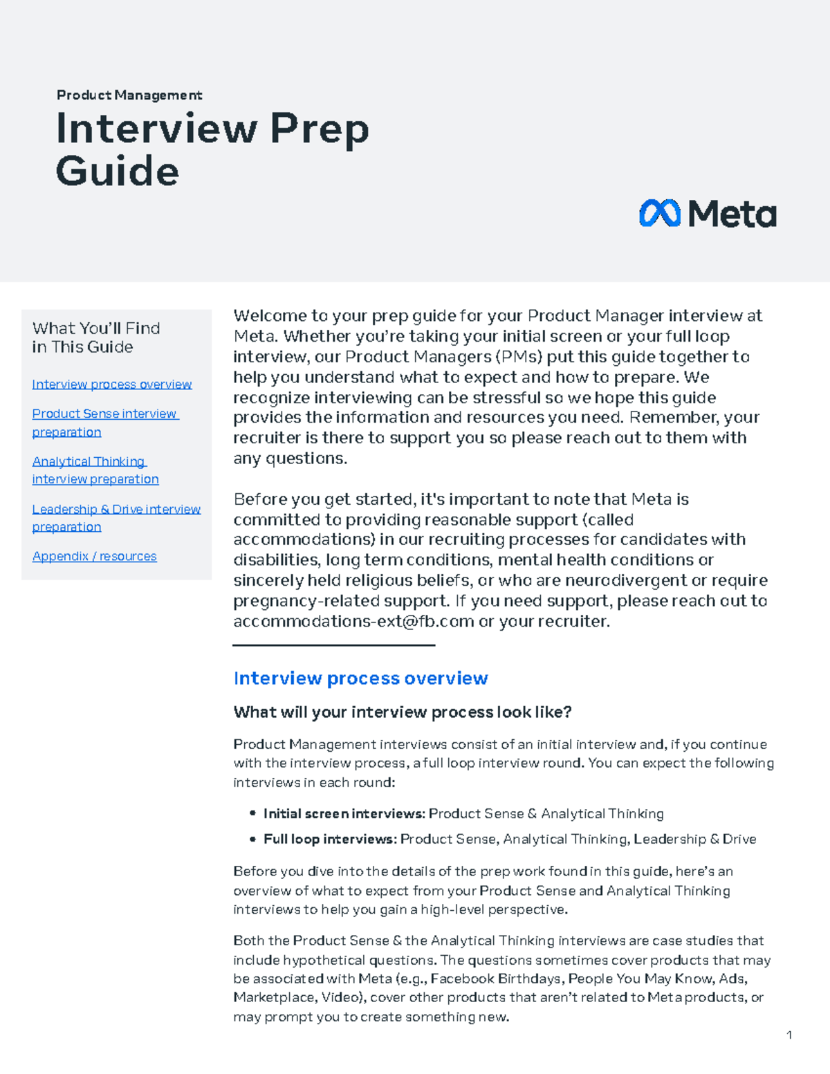 Meta PM Interview Prep Guide: Product Management Success - Studocu