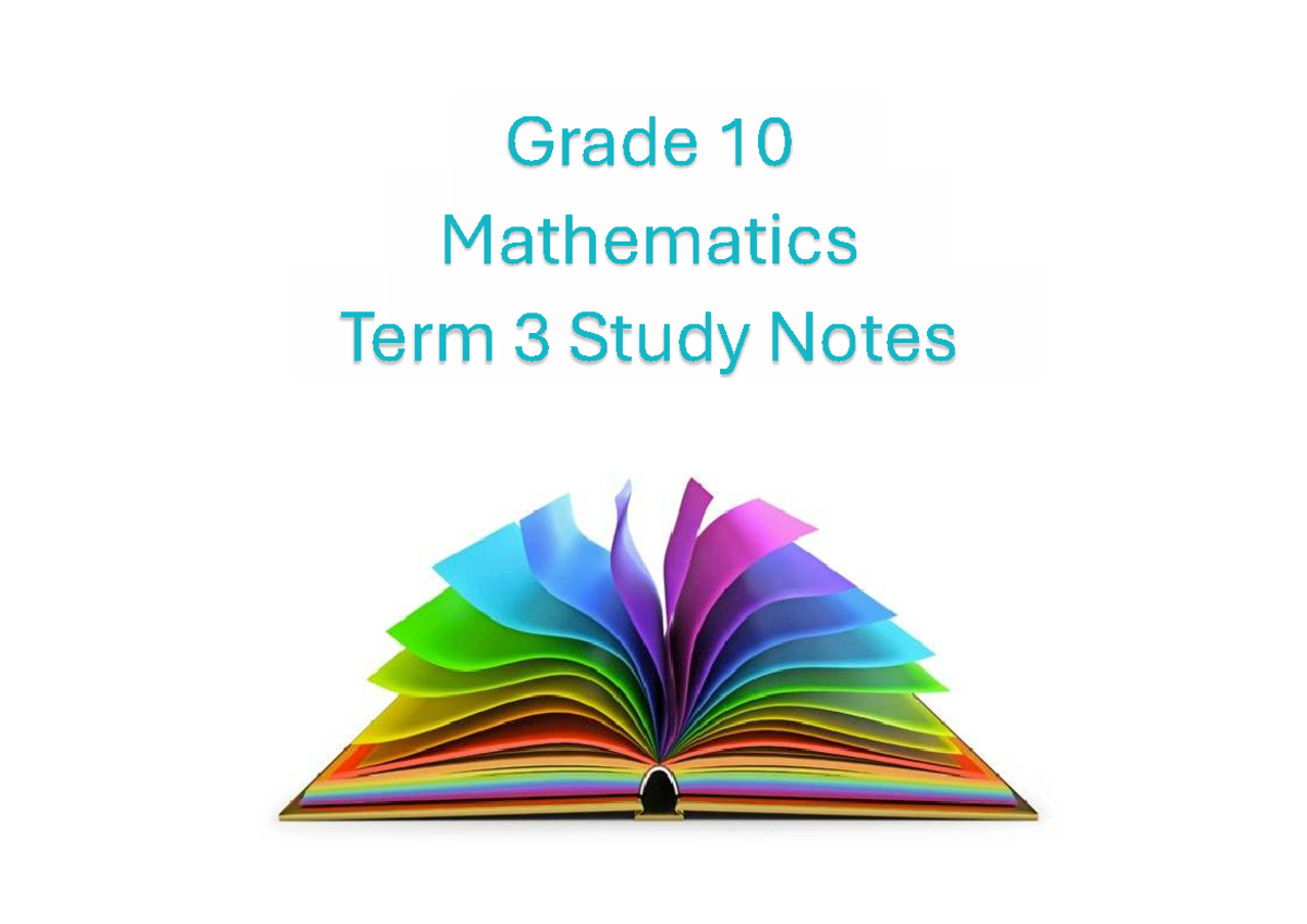 Grade 10 Mathematics Term 3 Study Notes: Interest & Probability ...