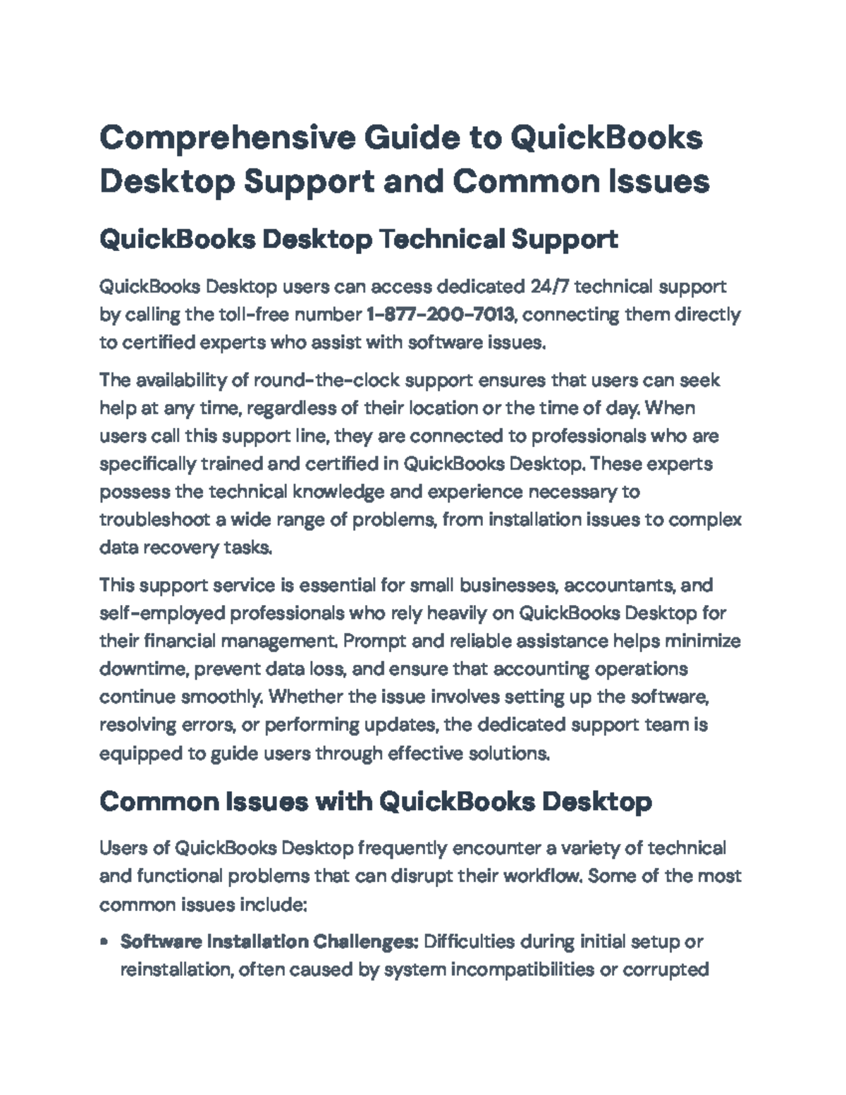 QuickBooks Desktop Support Guide: Common Issues & Expert Solutions ...
