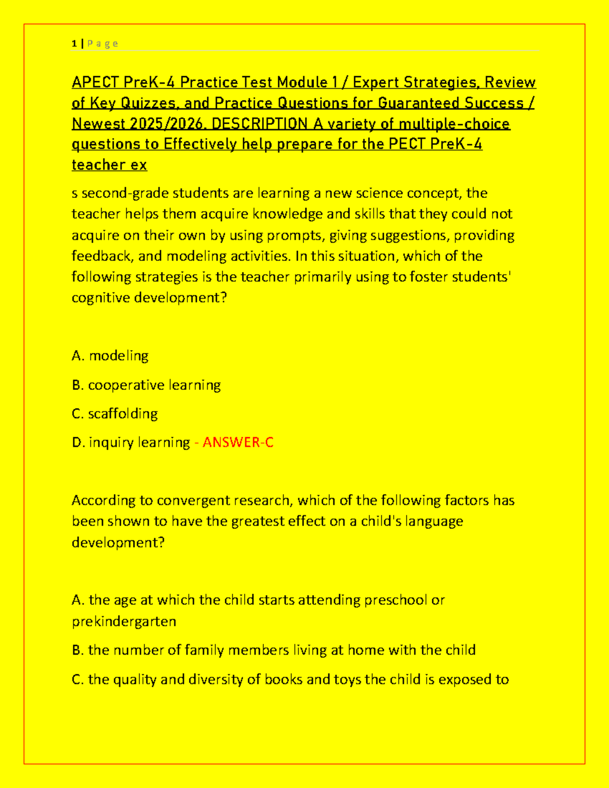 PECT Practice Test Module 1: Expert Strategies & Key Questions ...