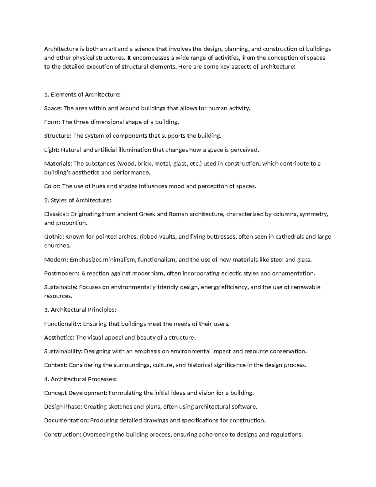 ARCH 101: Architecture as Art & Science - Key Aspects & Principles ...