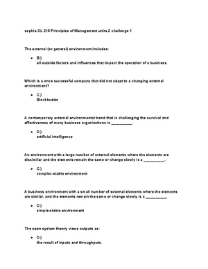 Chapter 1 notes - Principles of Management-chapter one Management is ...