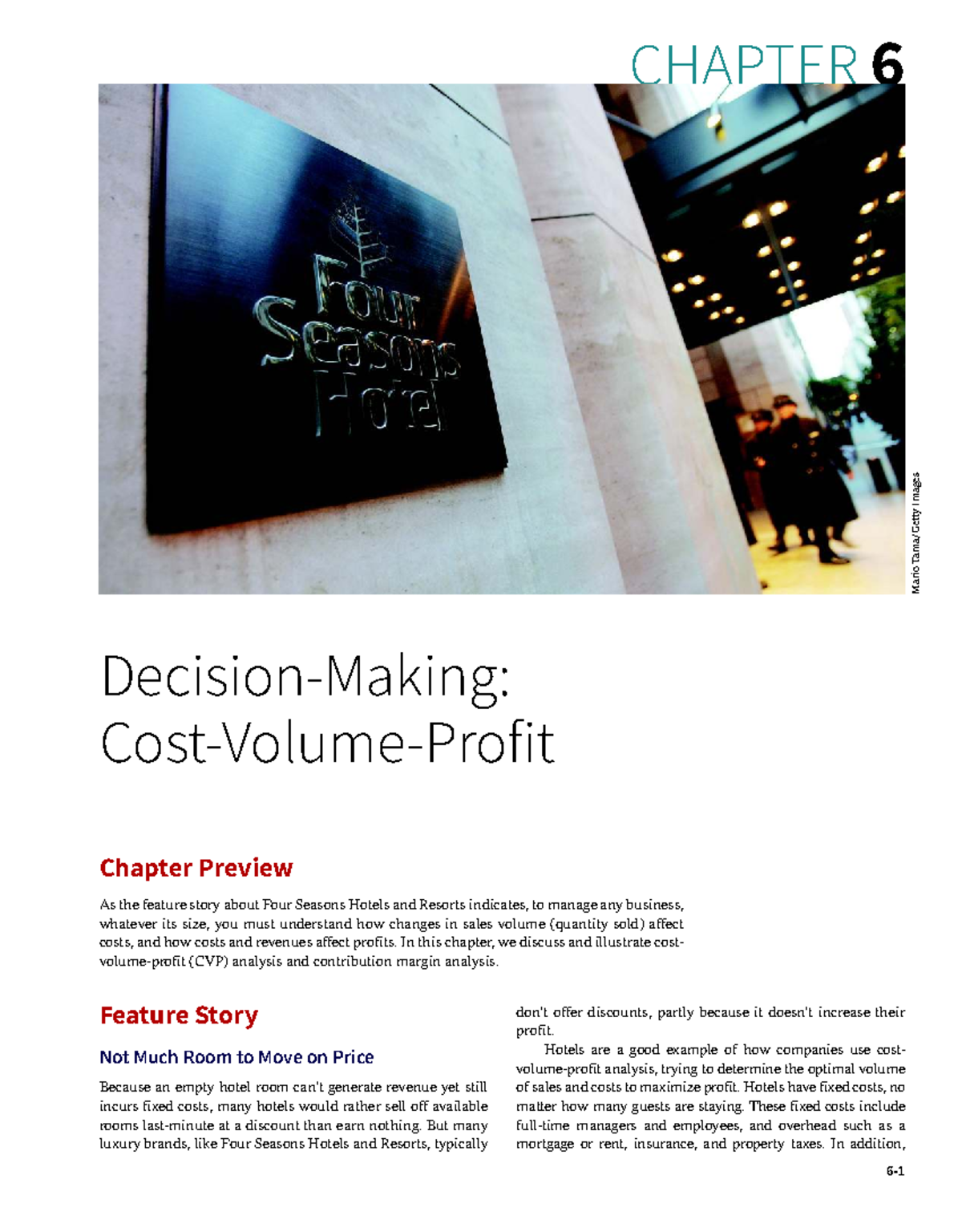 Cost-Volume-Profit Analysis (CVP) CH 6: Decision-Making Strategies ...