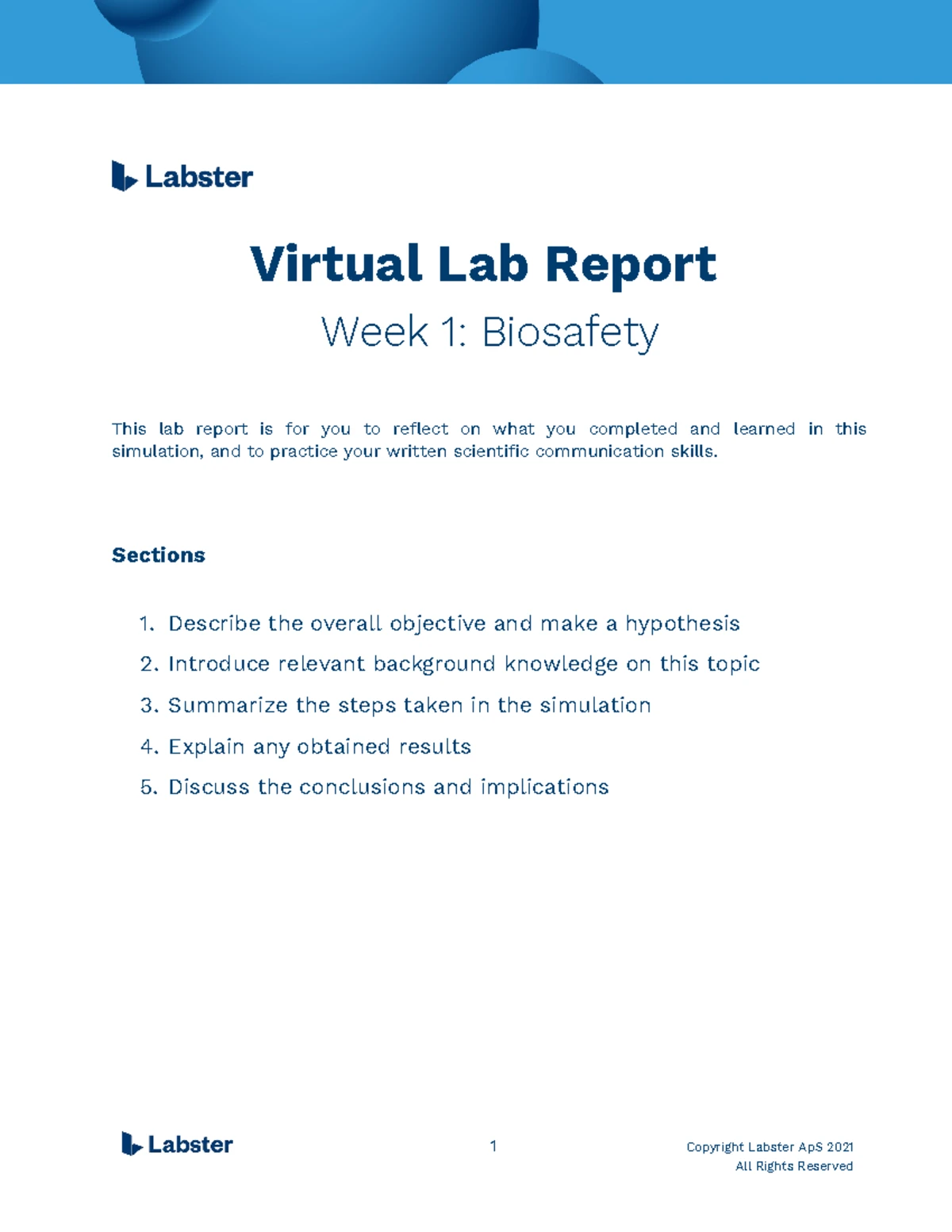 Lab Report Template for Virtual Simulation (ENG) - Studocu