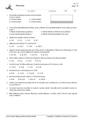 Prędkość Droga Czas Sprawdzian Klasa 6 Gwo Chomikuj www.studocu.com