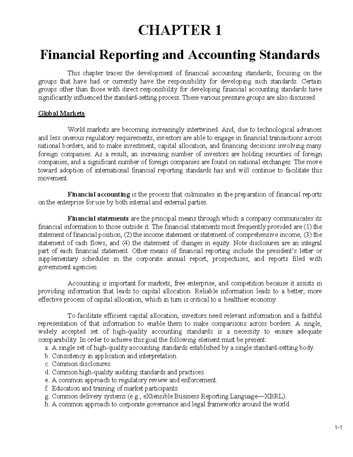 CHAPTER 1 Summary: Financial Reporting & Accounting Standards - Studocu