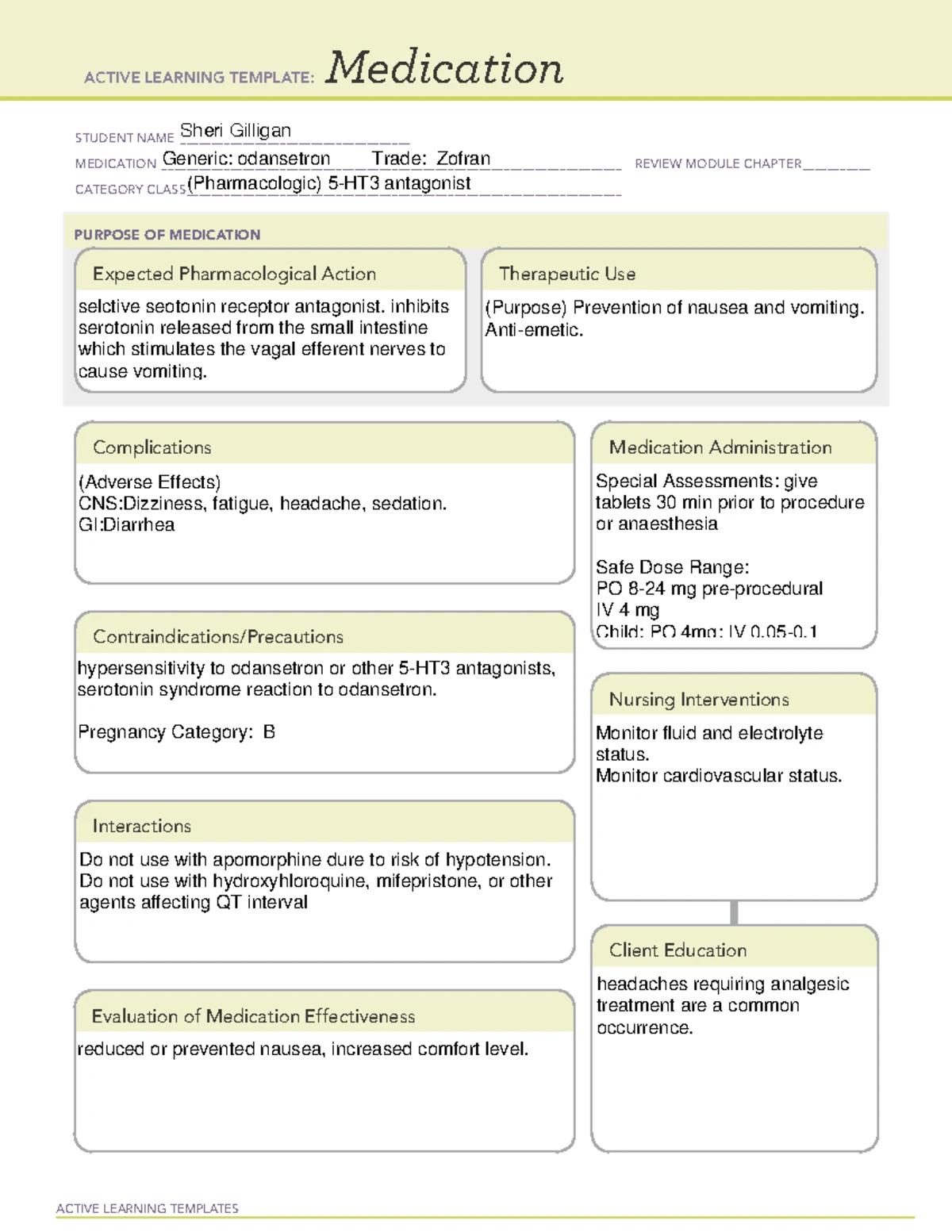 Nicoderm Patch Medication Active Learning Template for Nursing Students ...