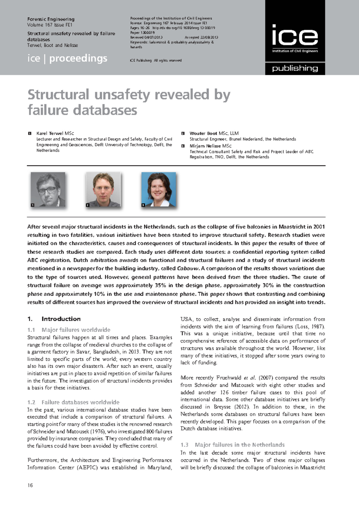 Analysis of Structural Unsafety in the Netherlands: Case Study Insights ...