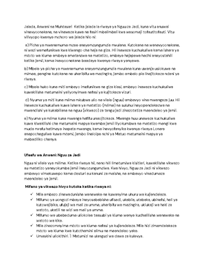 Kiswahili insha na ushairi - KISWAHILI INSHA NA SHAIRI Utungo unaoundwa ...