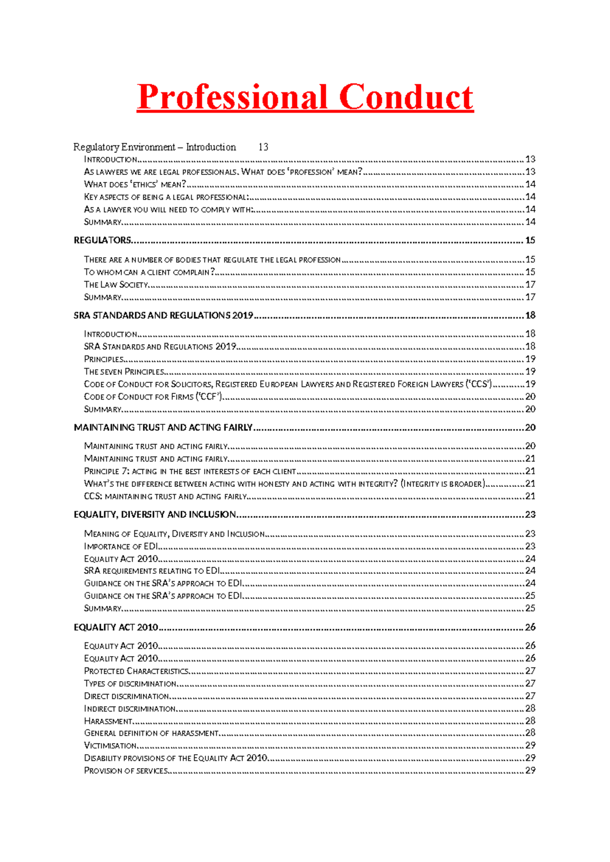 Professional Conduct Regulatory Environment: An Introduction to SRA ...