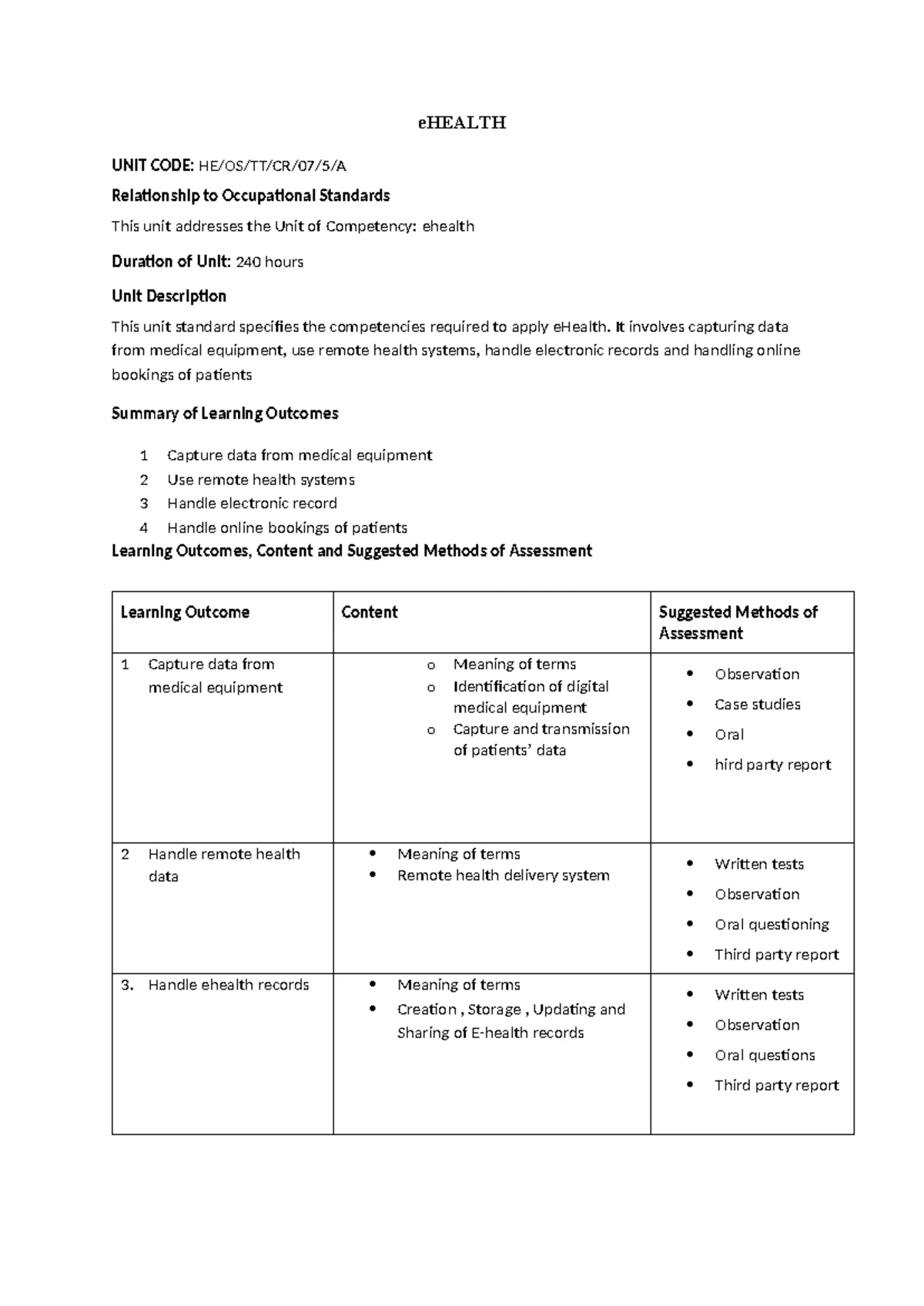 Observation Checklist for Archive of Medical Records (091905T4HRI ...