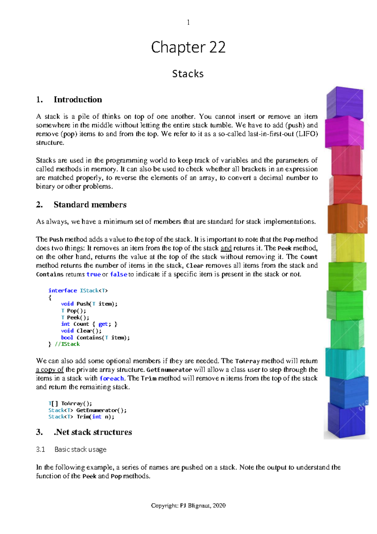 Chapter 22 - Stacks: Introduction and Implementation Details - Studocu