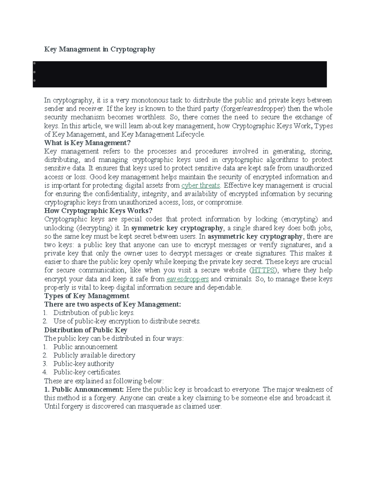 9 Key Management in Cryptography: Understanding Key Lifecycle and ...