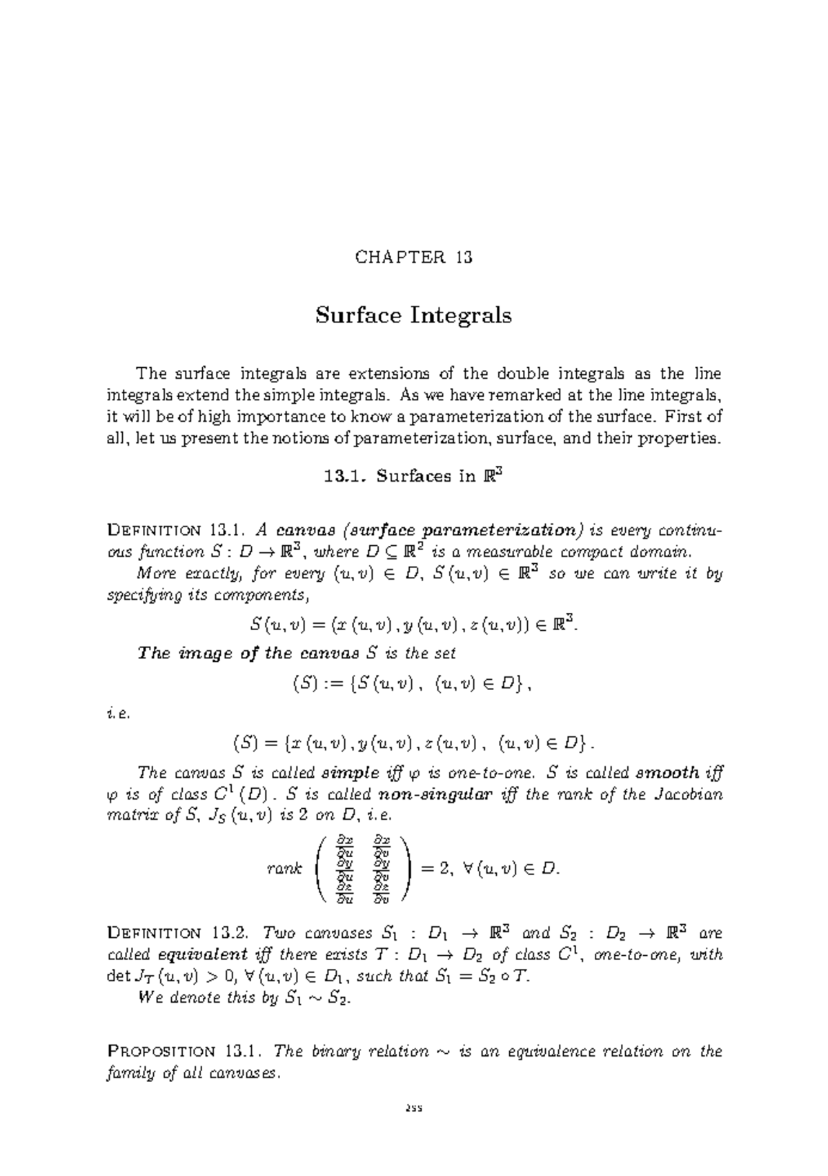 Surface Integrals of First Kind - Chapter 13 Overview and Properties ...