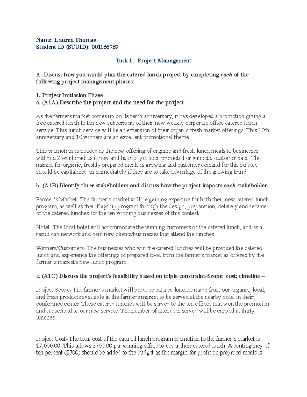D079 RNM1 Task 1 Pass - Passed - D079 RNM1 - Business Environment ...