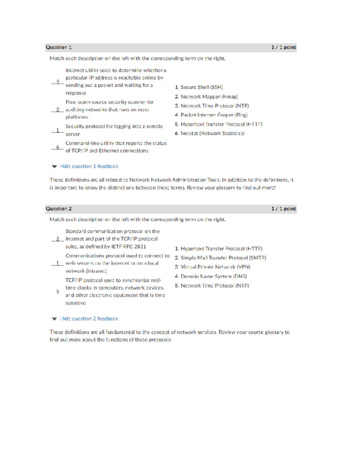 CYB 210 Module 2 2-0 Knowledge Check - Question 1 point