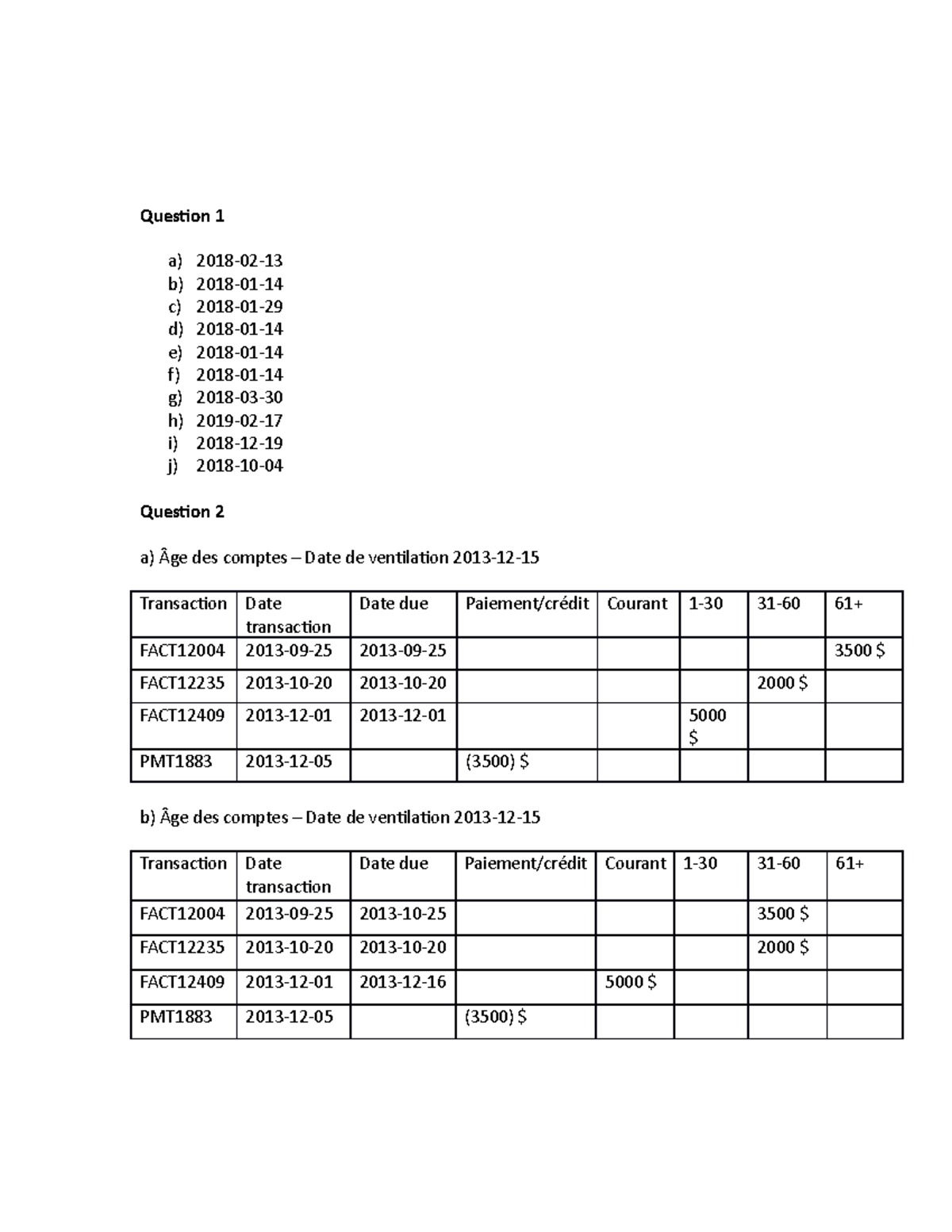 TP2 SCO3006 2 - Question 1 a) 2018-02- b) 2018-01- c) 2018-01- d) 2018 ...