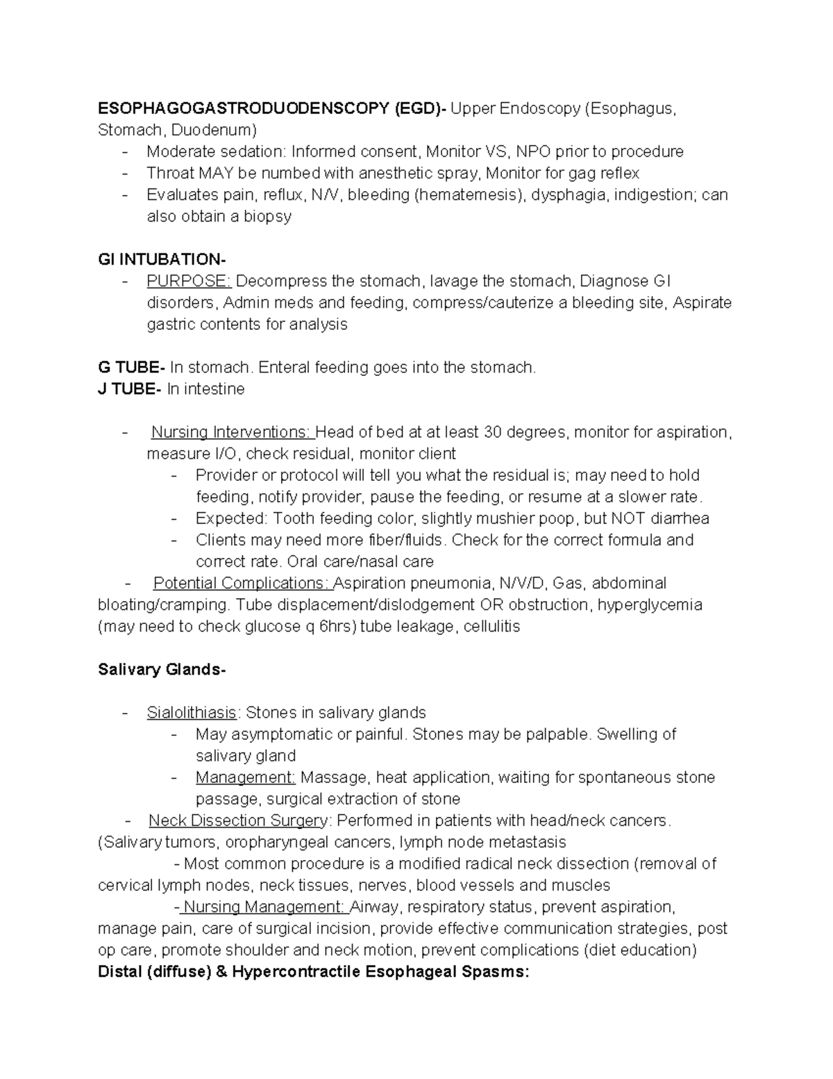 198 EXAM 5 Study Guide: Comprehensive Overview of GI Disorders - Studocu