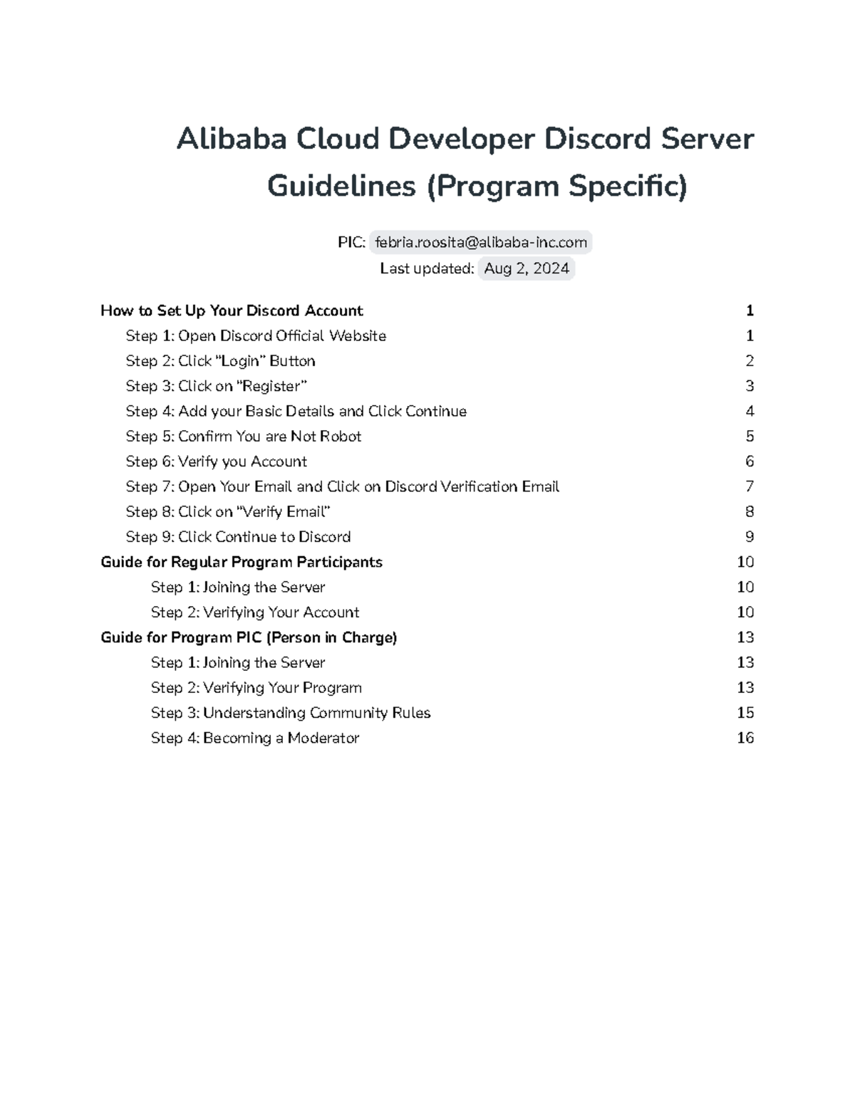 Alibaba Cloud Developer Discord Guidelines for Participants - Studocu