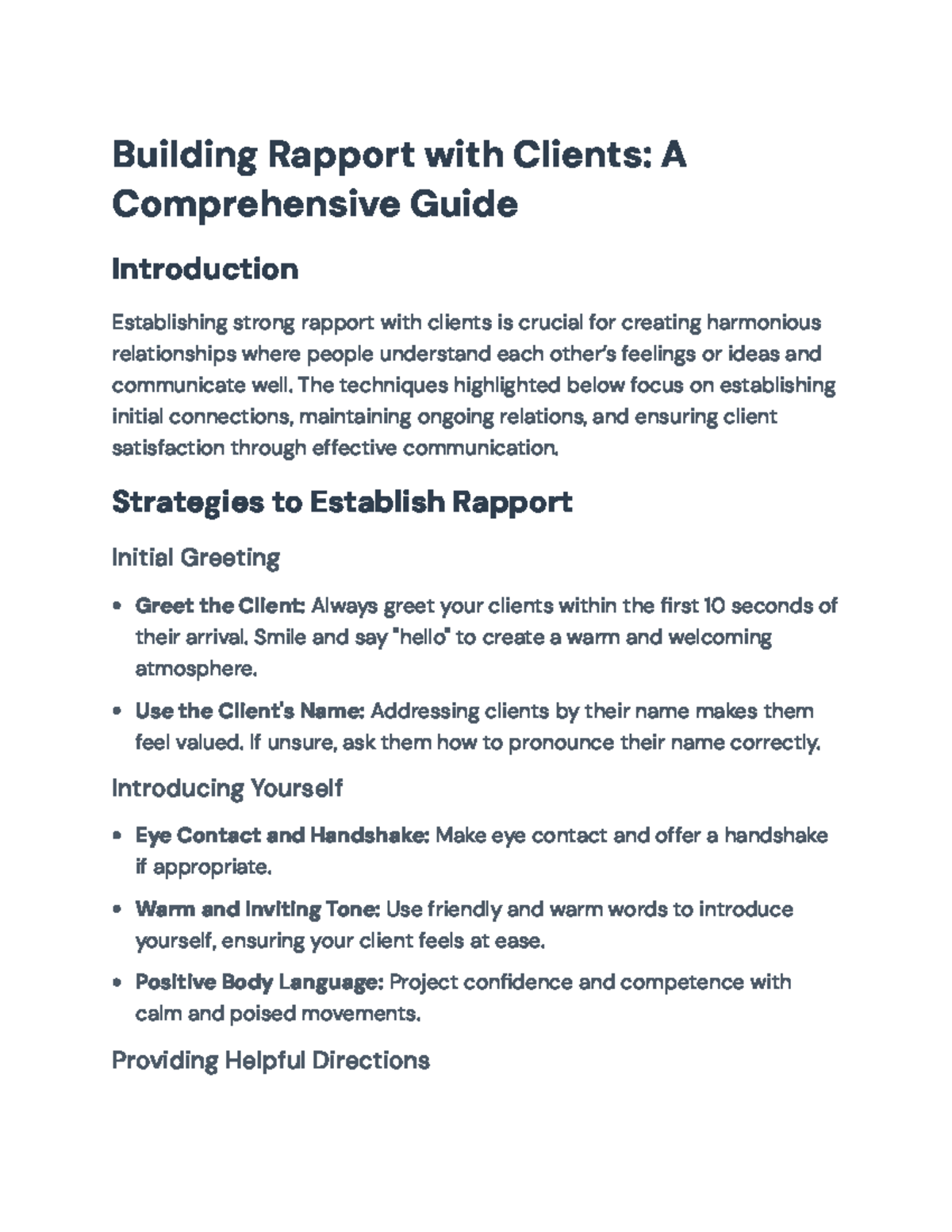 Building Rapport with Clients: Strategies for Effective Communication ...