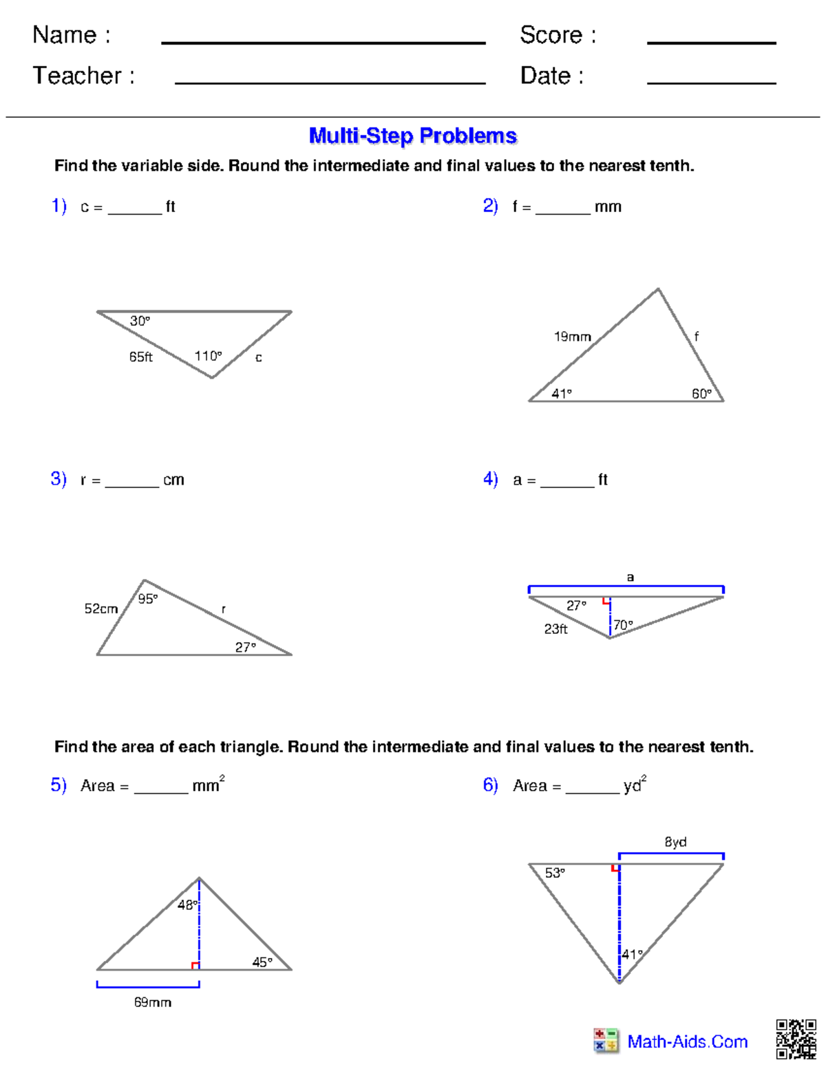 Multi-Step Trigonometry Problems and Solutions - Studocu