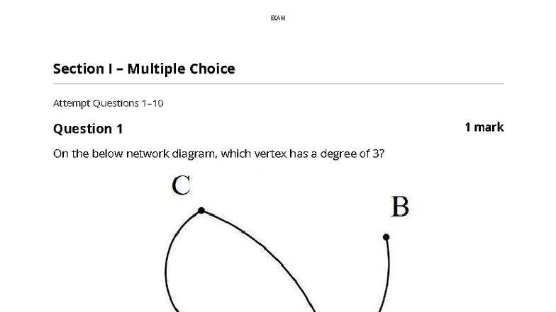 Maths Std Exam Questions: Multiple Choice & Problem Solving - Studocu