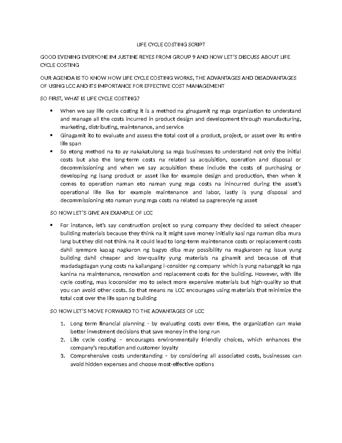 LCC 101: Understanding Life Cycle Costing Advantages and Importance ...