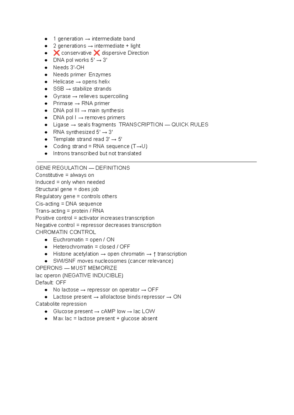 Genetics Cheat Sheet: Key Concepts & Processes (GEN 101) - Studocu