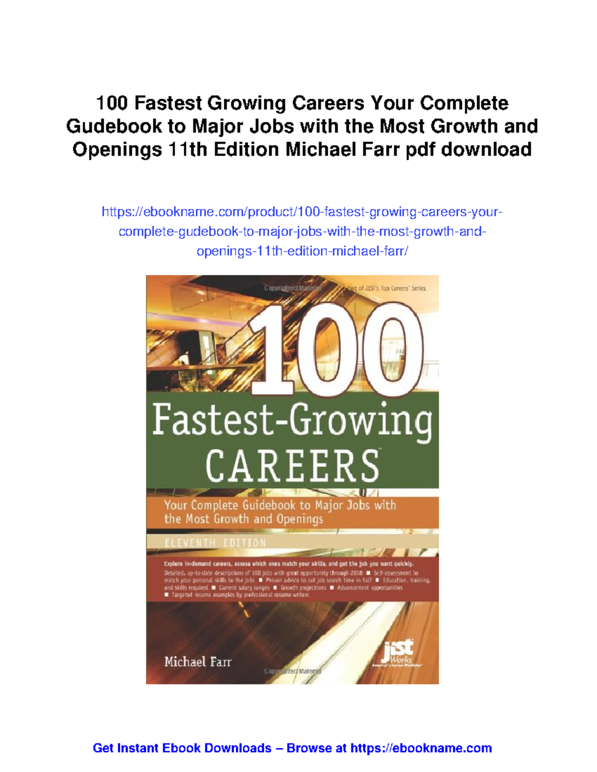 100 careers: Your complete guidebook to major jobs with the most growth ...