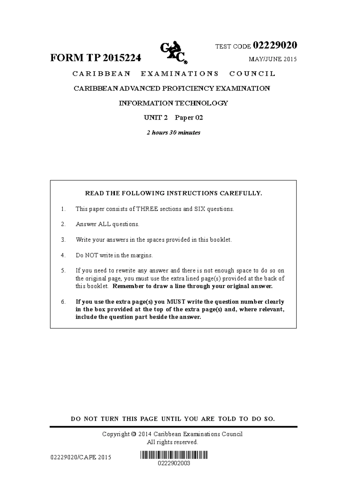 Cape notes unit 2 module 1 content 02 - Unit 2 – Module 1 – Information ...