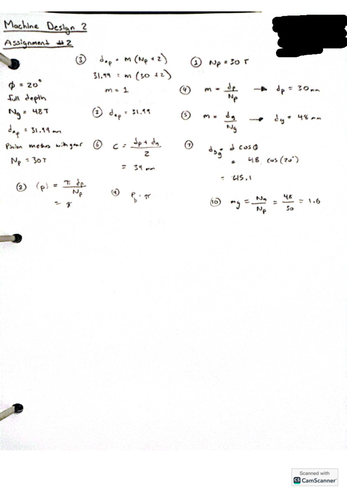 MECH4440 Machine Design 2 Assignment 3 Analysis and Calculations - Studocu