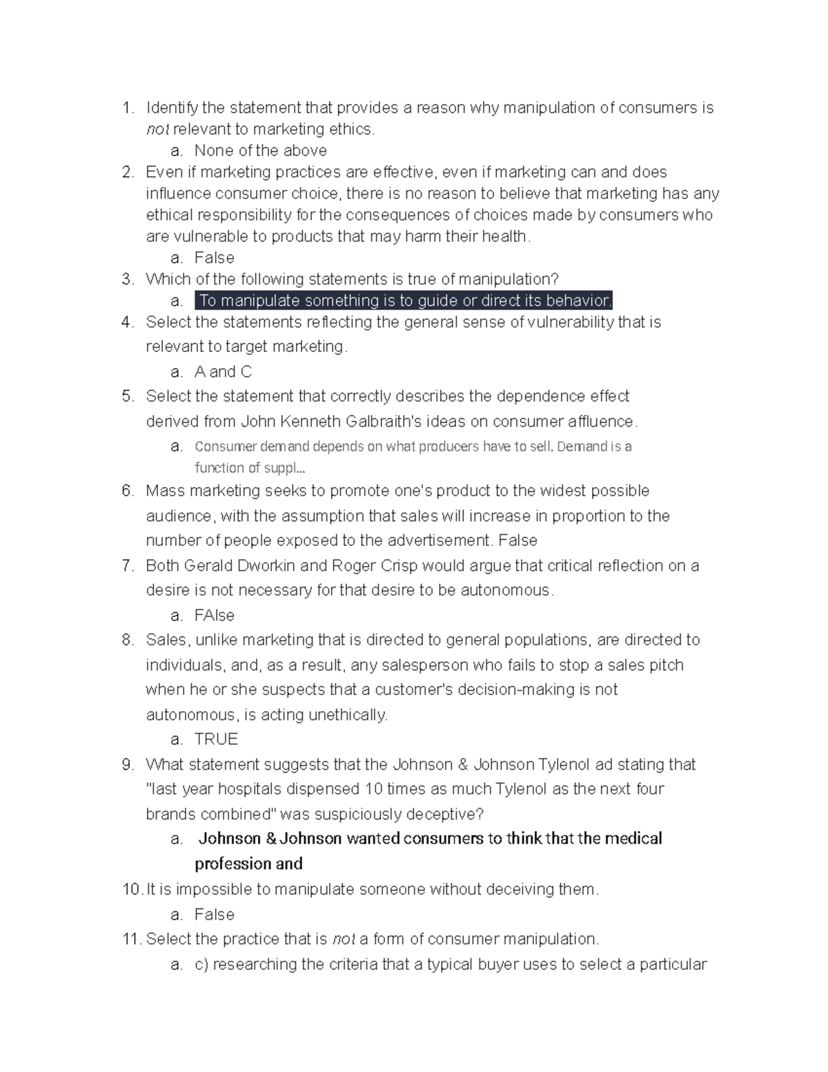 Chapter 9 Ethics - Homework Questions & Insights - Studocu