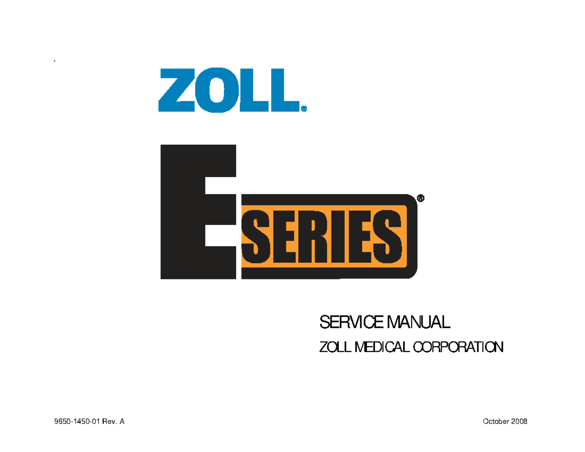 ZOLL E-Series Service Manual: Maintenance & Testing Procedures - Studocu